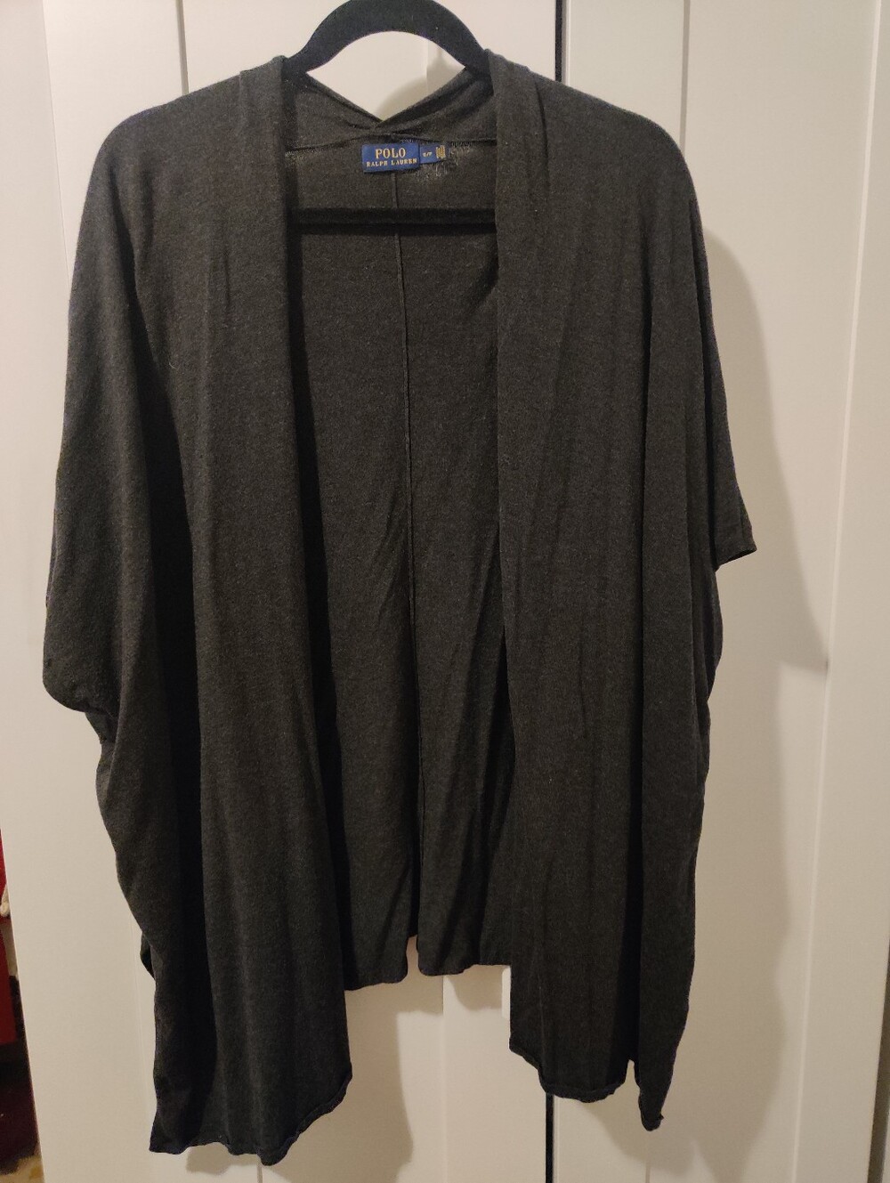 Ralph Lauren Black/Grey Poncho Top Size Small
